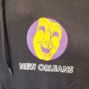 New Orleans  Dark blue Hoodie with Purple and Yellow Mask Design